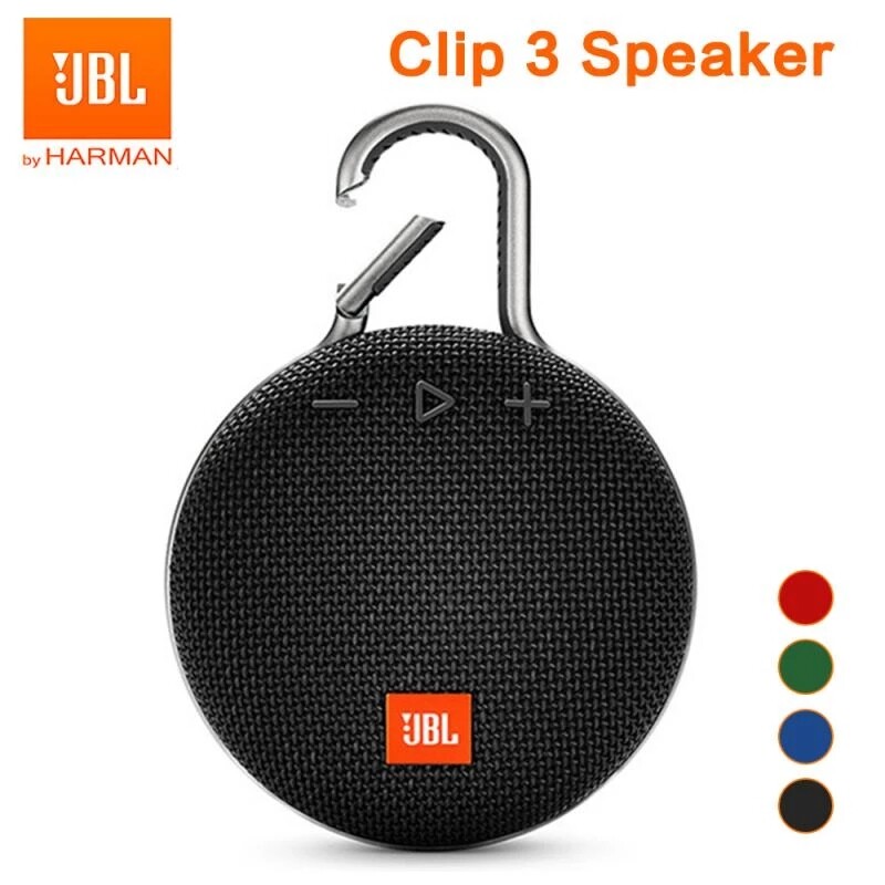 Genuine For JBL Clip 3 Mini Portable Wireless Bluetooth Speaker IPX7 Waterproof Clip3 Subwoofer For Outdoor Travel Indoor Parties