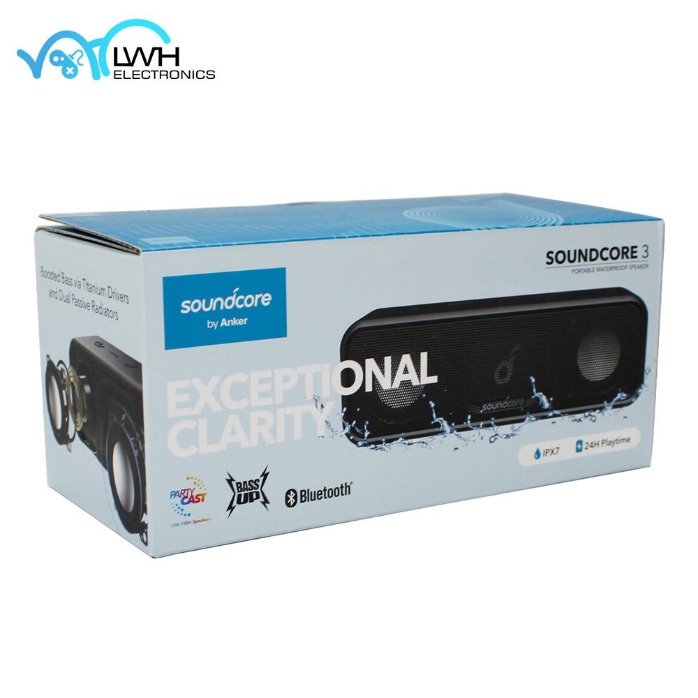 Anker Soundcore 3 - Bluetooth Speaker with Stereo Sound Pure Titanium Diaphragm Drivers