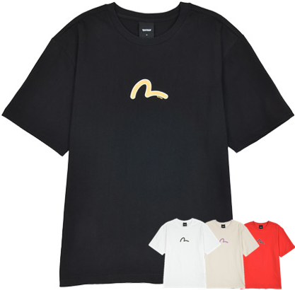 [EVISU KOREA]  100％ Authentic Hills metal loose fit Short-sleeve T-shirt