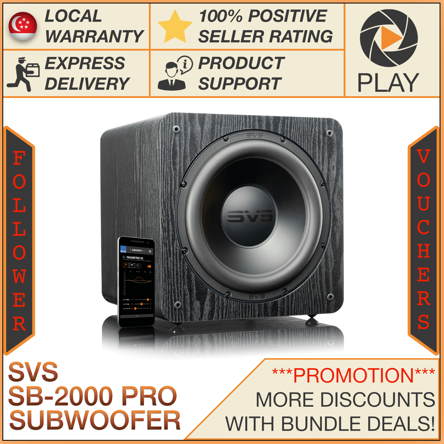 SVS SB2000 Pro Active Subwoofer (SB-2000)
