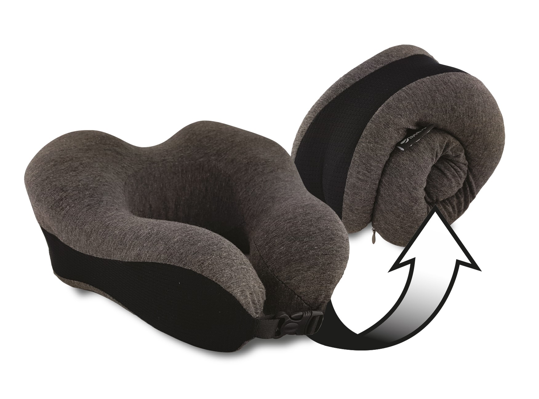 [DRMONLINE] TRAVEL JOY SUSHI ROLL TRAVEL PILLOW - BLACK ONYX