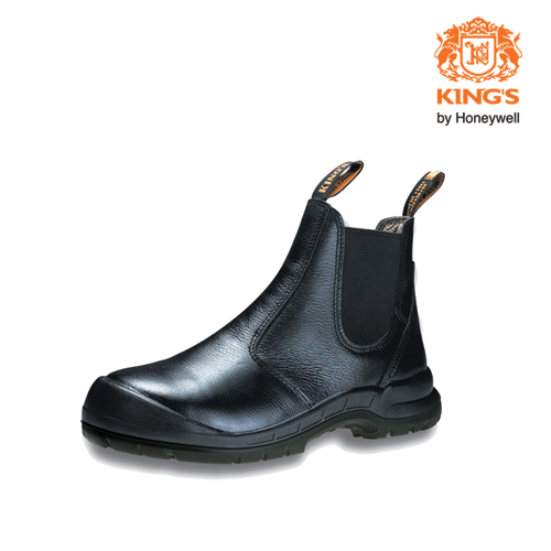 King's By Honeywell Black Grain Leather Elastic Sided Boot (Mid Cut), Model: KWD706