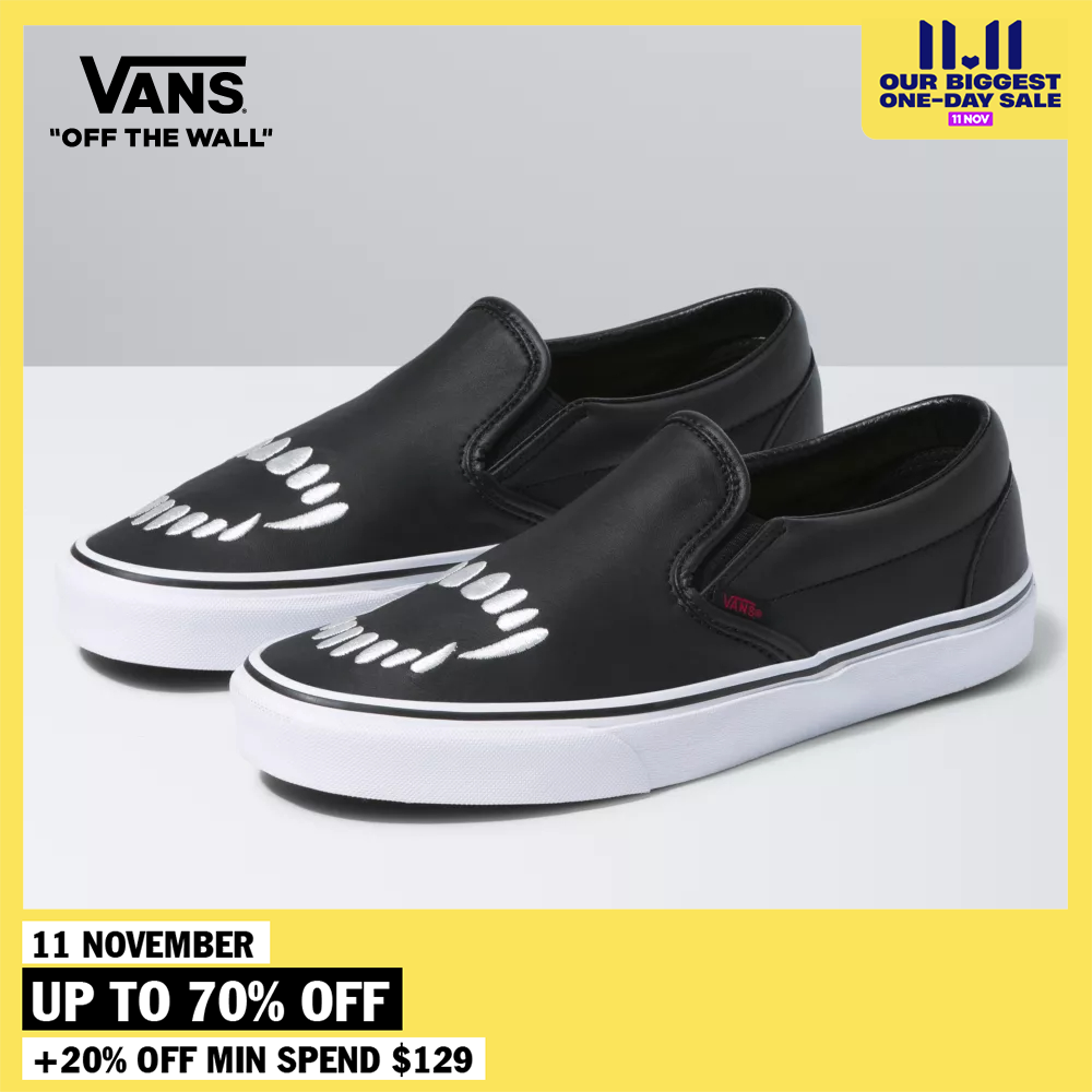 Vans Fangs Classic Slip-On Men Sneakers (Unisex US Size) Black VN000XG88MD1