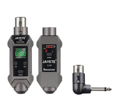 Microphone Wireless System Mic HD Display Wireless Transmitter Receiver Audio Transmission Systems Universal 30m-50m Pickup for Mixers Recorders Speakers Power Amplifiers